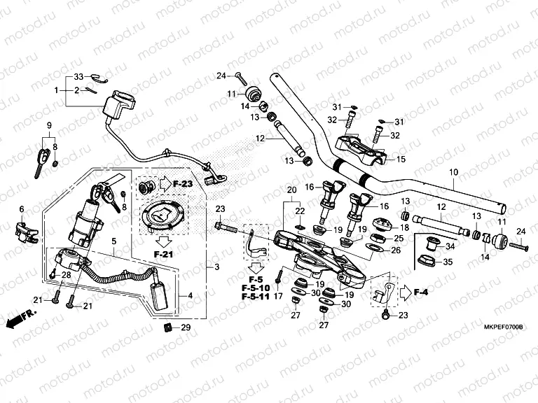 F-7 HANDLE PIPE & TOP BRIDGE