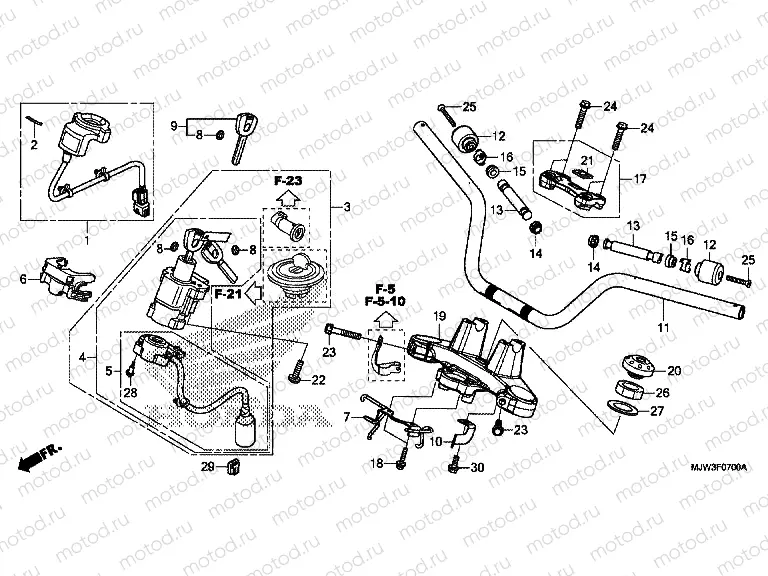 F-7 HANDLE PIPE / TOP BRIDGE