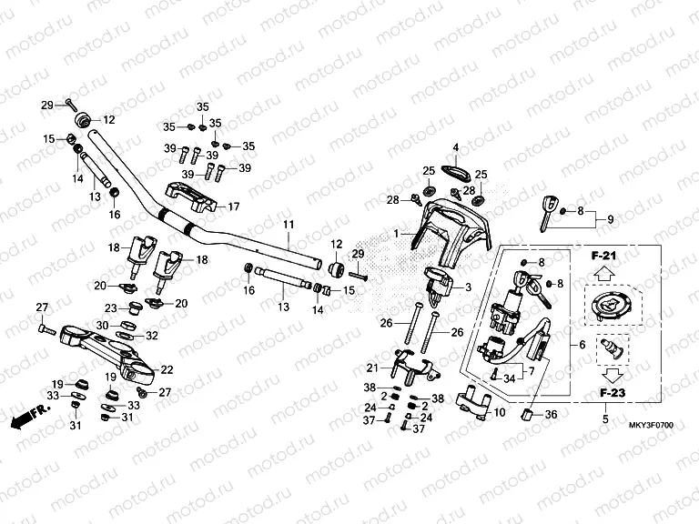 F-7 HANDLE PIPE & TOP BRIDGE