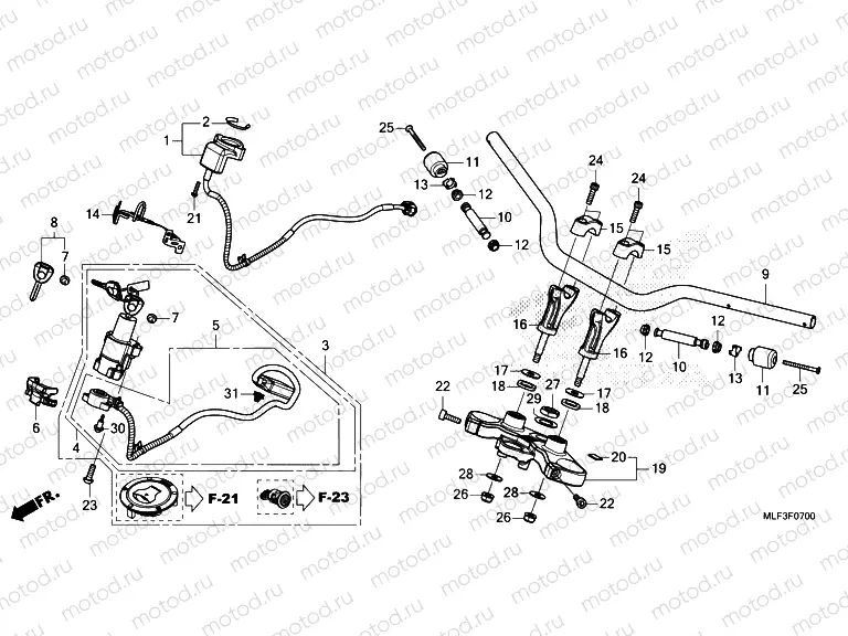 F-7 HANDLE PIPE/TOP BRIDGE