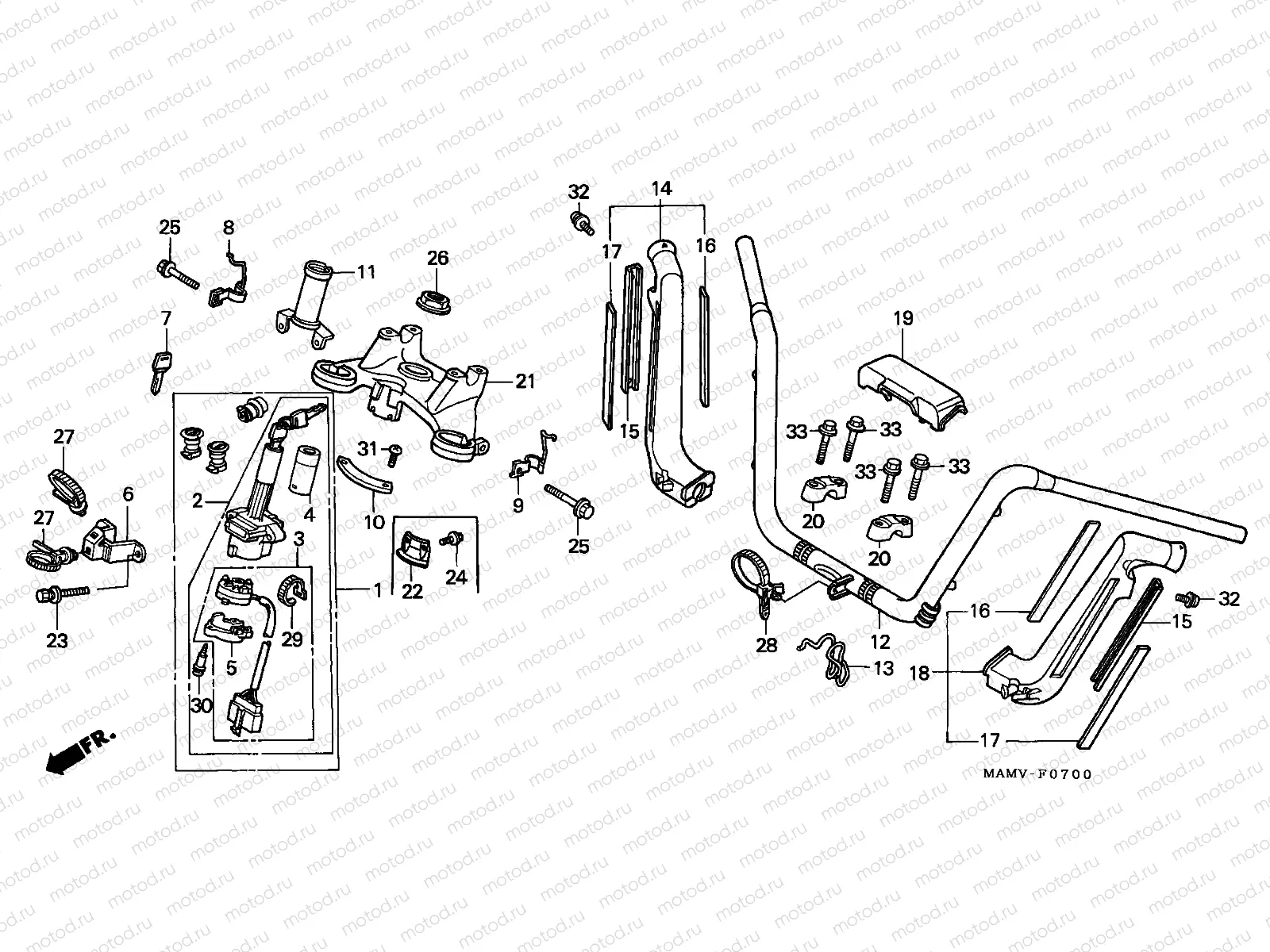 F-7 HANDLE PIPE/TOP BRIDGE