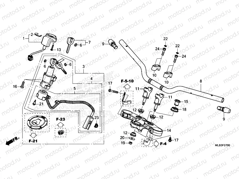 F-7 HANDLE PIPE/TOP BRIDGE