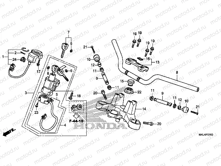 F-7 HANDLE PIPE/TOP BRIDGE