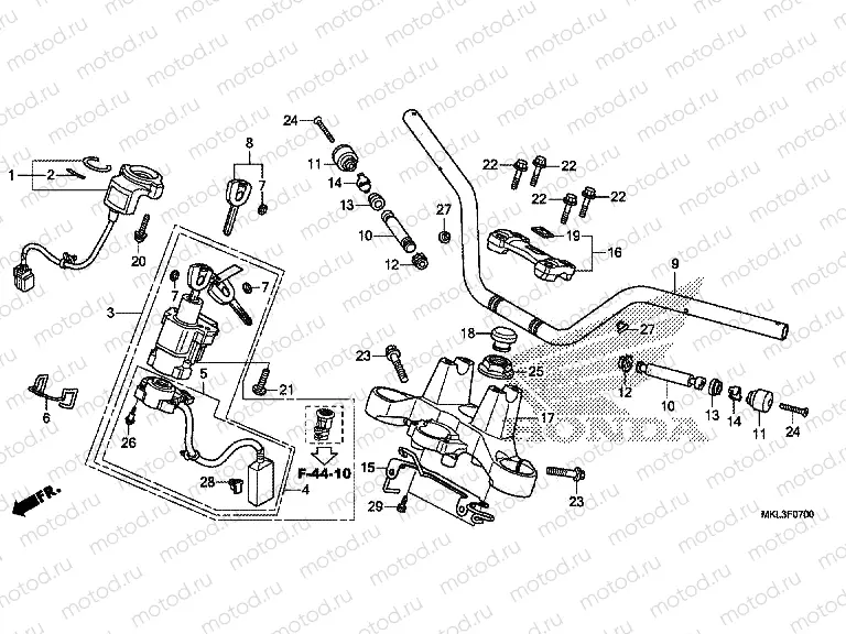F-7 HANDLE PIPE/TOP BRIDGE