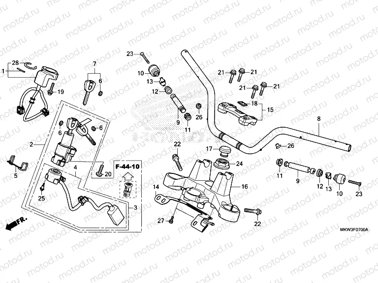 F-7 HANDLE PIPE/TOP BRIDGE