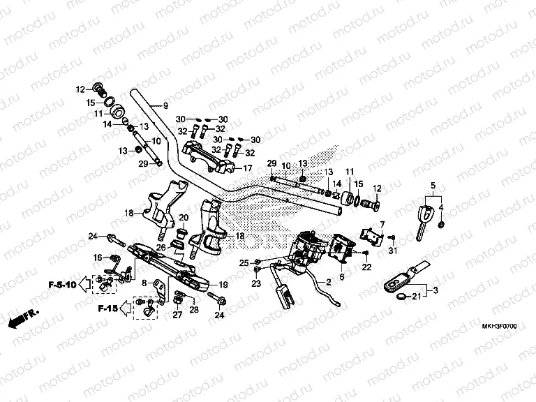 F-7 HANDLE PIPE/TOP BRIDGE