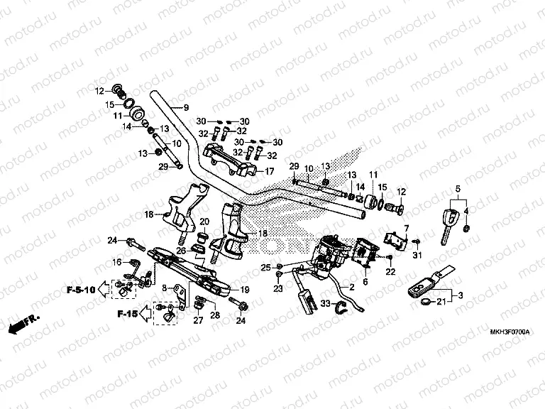 F-7 HANDLE PIPE/TOP BRIDGE