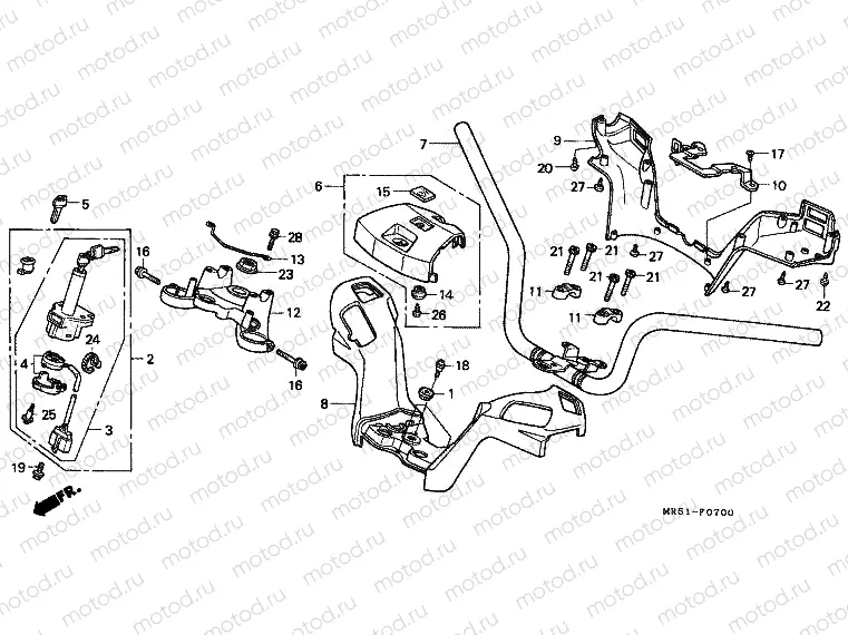F-7 HANDLE PIPE/TOP BRIDGE