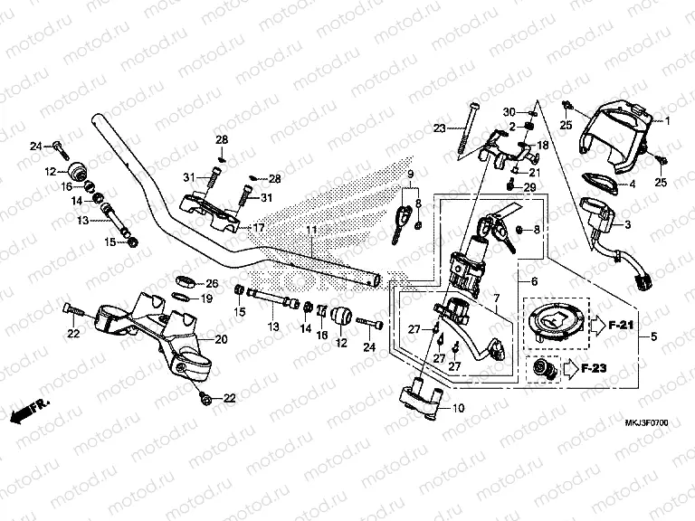 F-7 HANDLE PIPE/TOP BRIDGE