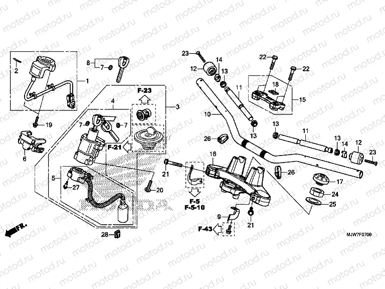 F-7 HANDLE PIPE/TOP BRIDGE