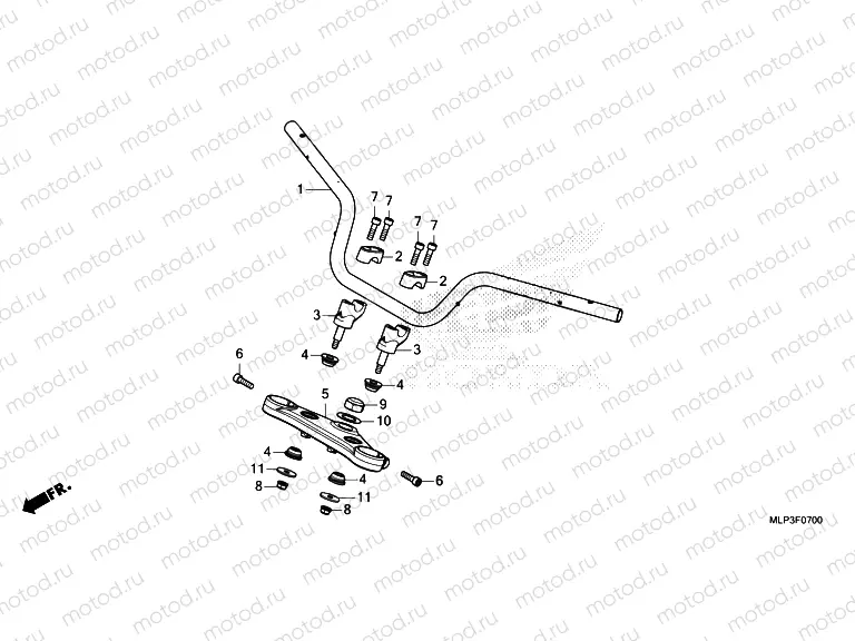 F-7 HANDLE PIPE/TOP BRIDGE