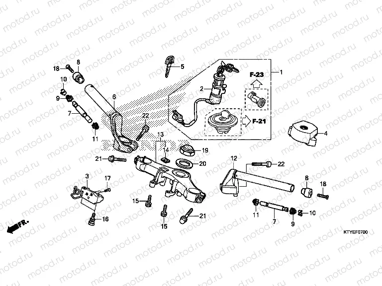 F-7 HANDLE PIPE/TOP BRIDGE