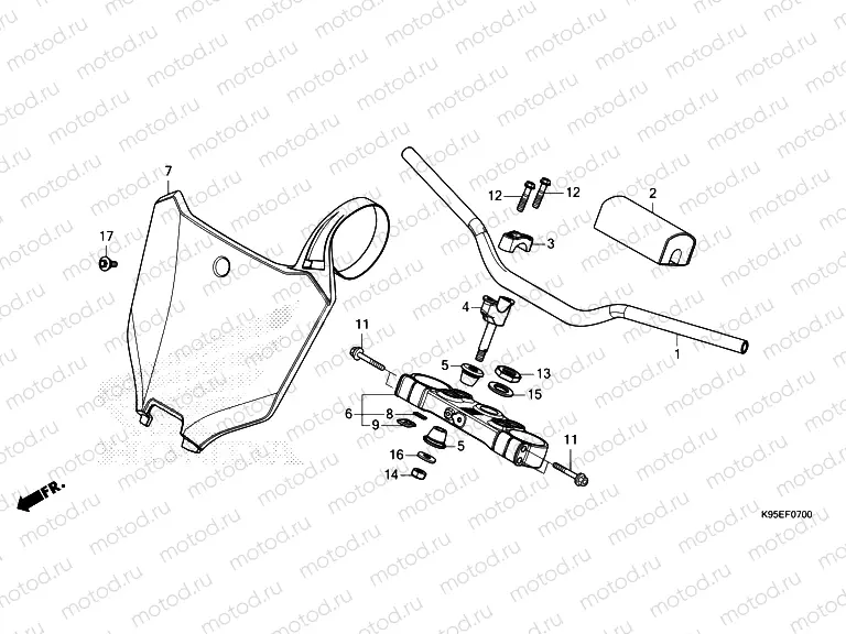 F-7 HANDLE PIPE/TOP BRIDGE
