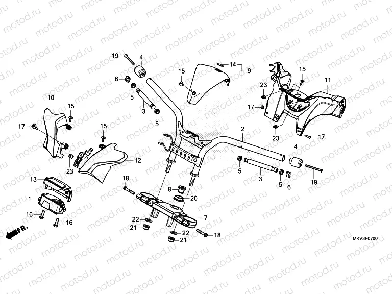 F-7 HANDLE PIPE/TOP BRIDGE/HANDLE COVER