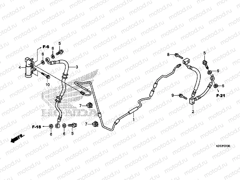 F-7 REAR BRAKE HOSE / BRAKE HOSE
