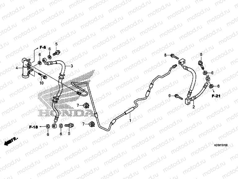 F-7 REAR BRAKE HOSE / BRAKE HOSE