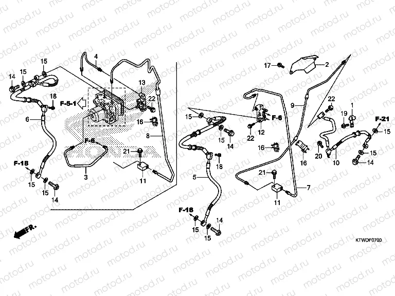 F-7 REAR BRAKE HOSE / BRAKE HOSE
