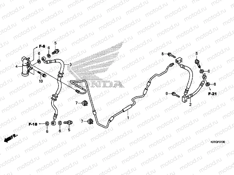 F-7 REAR BRAKE HOSE / BRAKE PIPE
