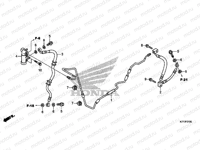 F-7 REAR BRAKE HOSE / BRAKE PIPE