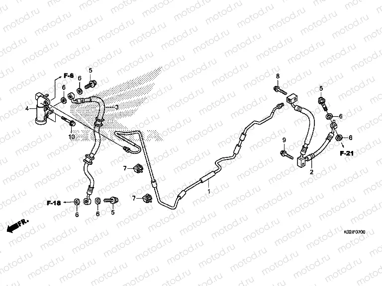 F-7 REAR BRAKE HOSE / BRAKE PIPE