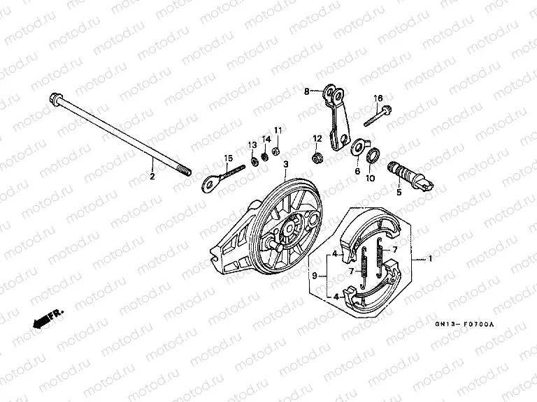 F-7 REAR BRAKE PANEL