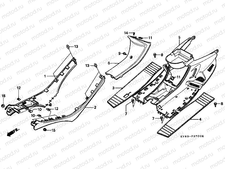 F-7 SIDE PROTECTION SHEET / CENTER COVER
