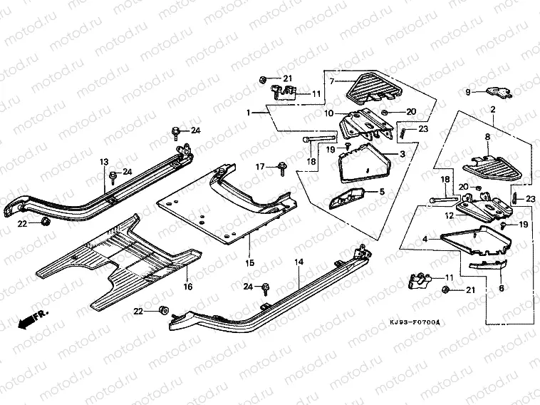 F-7 SIDE RAIL / FLOOR PANEL (CH125E / G)