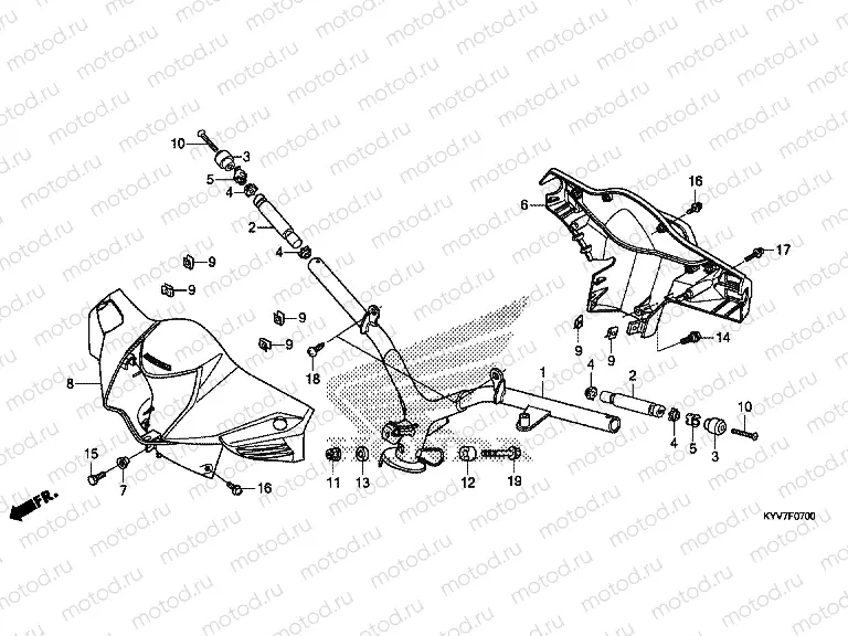 F-7 STEERING ROD TUBE