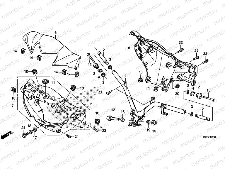 F-7 TIE ROD TUBE / HANDLE COVER