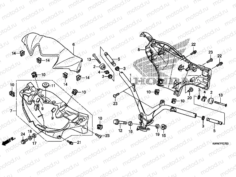 F-7 TIE ROD TUBE / HANDLE COVER
