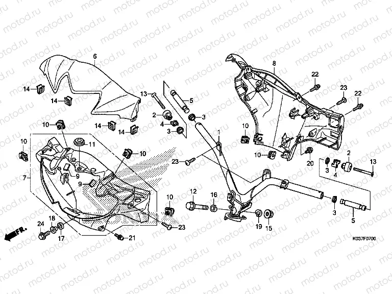 F-7 TIE ROD TUBE / HANDLE COVER