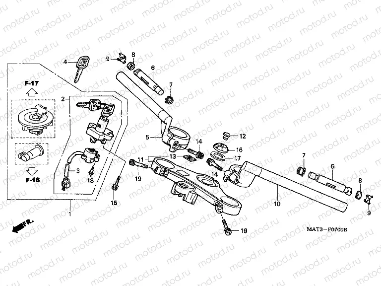 F-7 TIE ROD TUBE / UPPER BRIDGE (V / W)