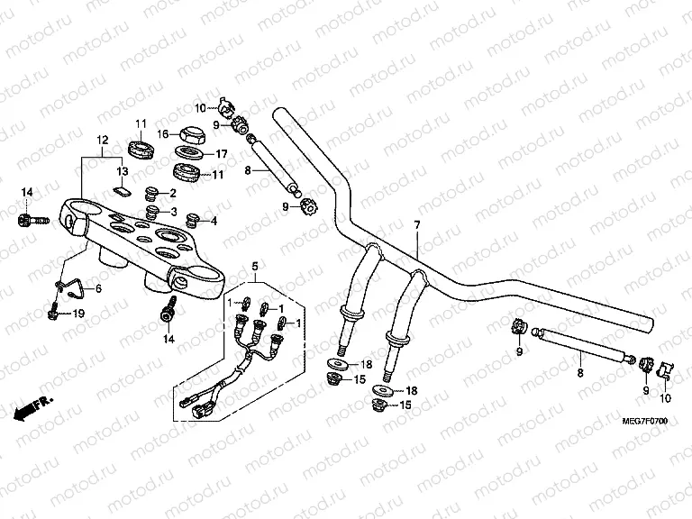F-7 TIE ROD TUBE (VT750C2B)
