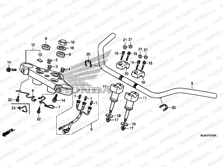 F-7 TIE ROD TUBE (VT750CS / C)