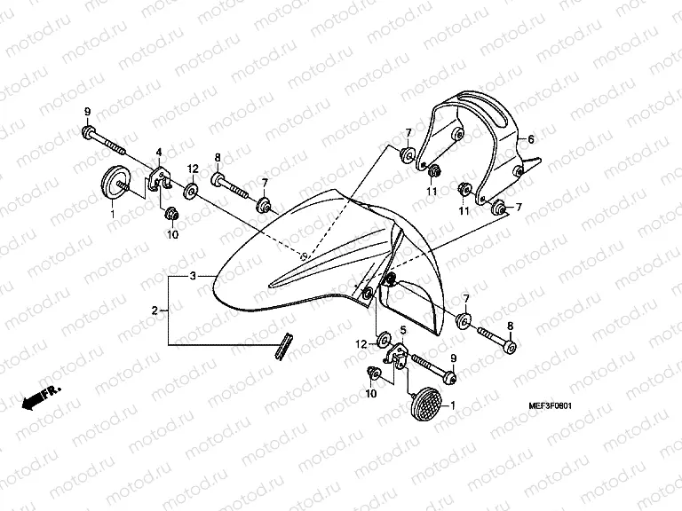 F-8-1 FRONT FENDER (FJS400D9 / FJS400A)