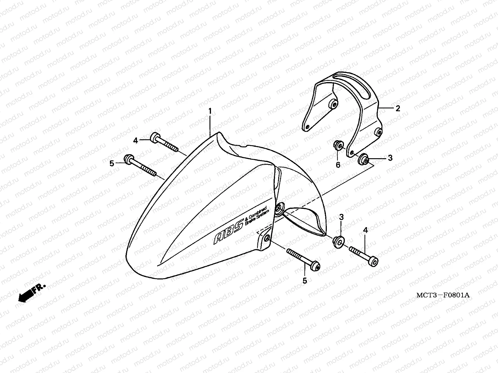 F-8-1 FRONT FENDER (FJS600A3/A4/A5)