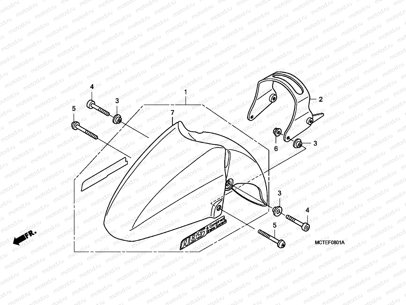 F-8-1 FRONT FENDER(FJS600D7/FJS 600A)
