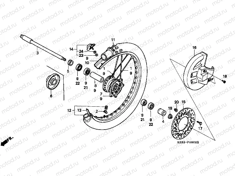 F-8-2 FRONT WHEEL
