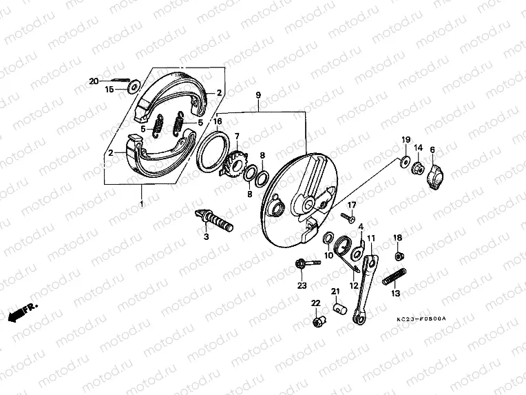 F-8 FRONT BRAKE PANEL