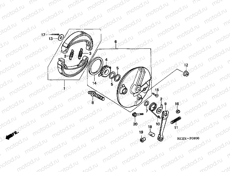 F-8 FRONT BRAKE PANEL