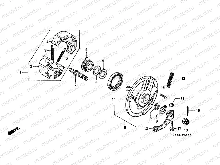F-8 FRONT BRAKE PANEL