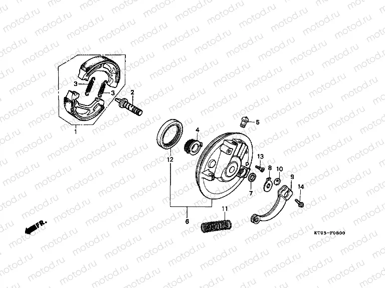 F-8 FRONT BRAKE PANEL