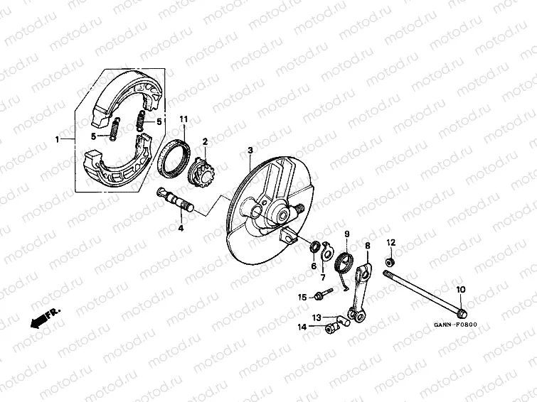 F-8 FRONT BRAKE PANEL