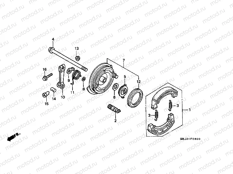 F-8 FRONT BRAKE PANEL