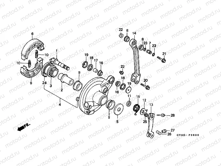 F-8 FRONT BRAKE PANEL