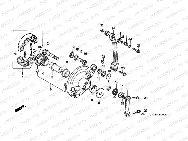 F-8 FRONT BRAKE PANEL