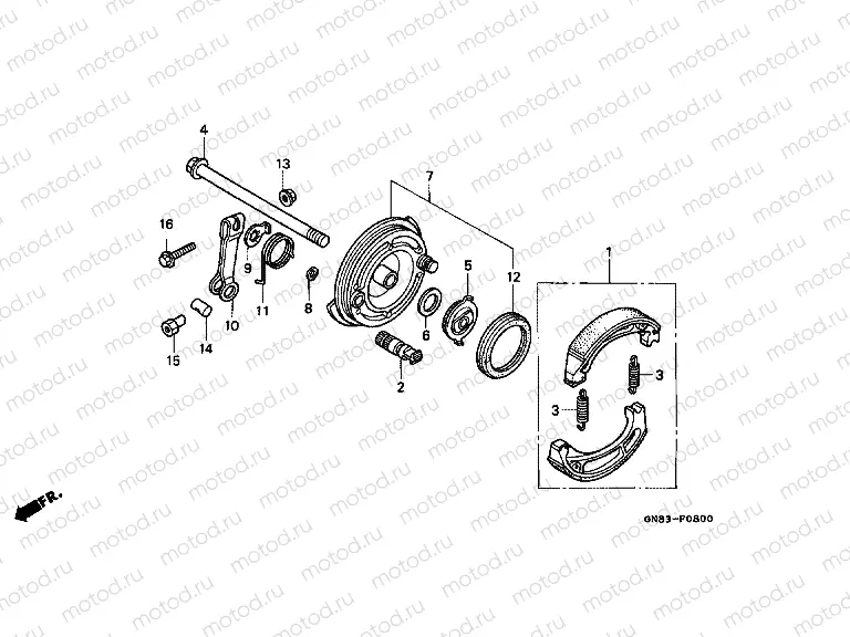 F-8 FRONT BRAKE PANEL