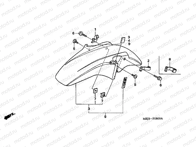 F-8 FRONT FENDER