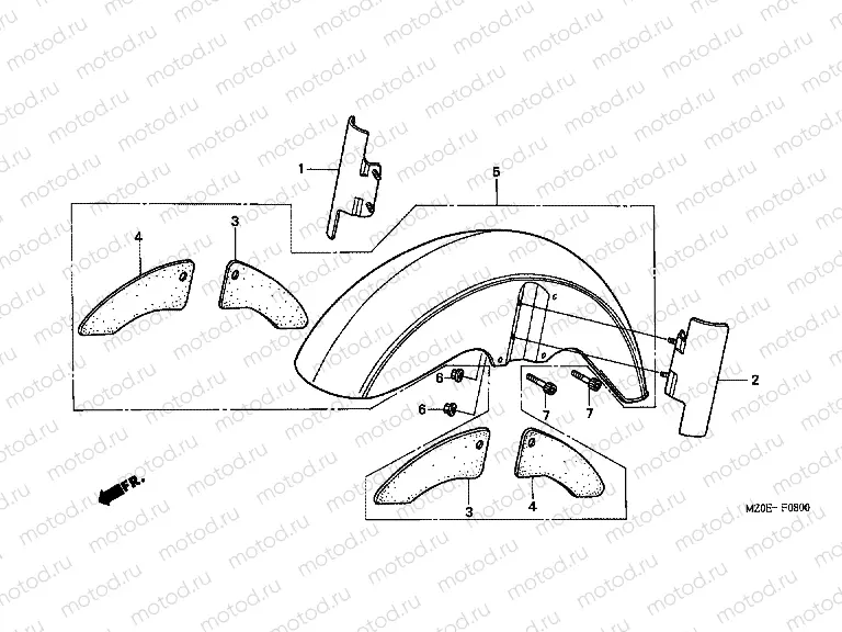 F-8 FRONT FENDER