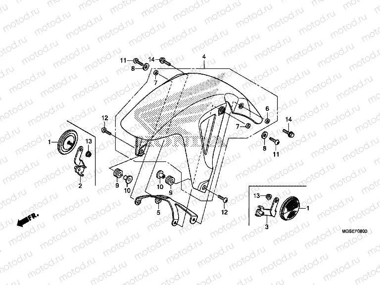 F-8 FRONT FENDER